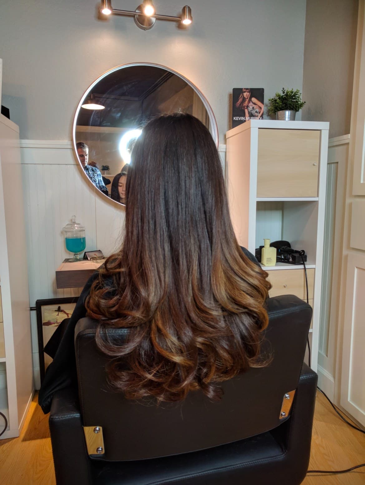 Subtle caramel long brunette