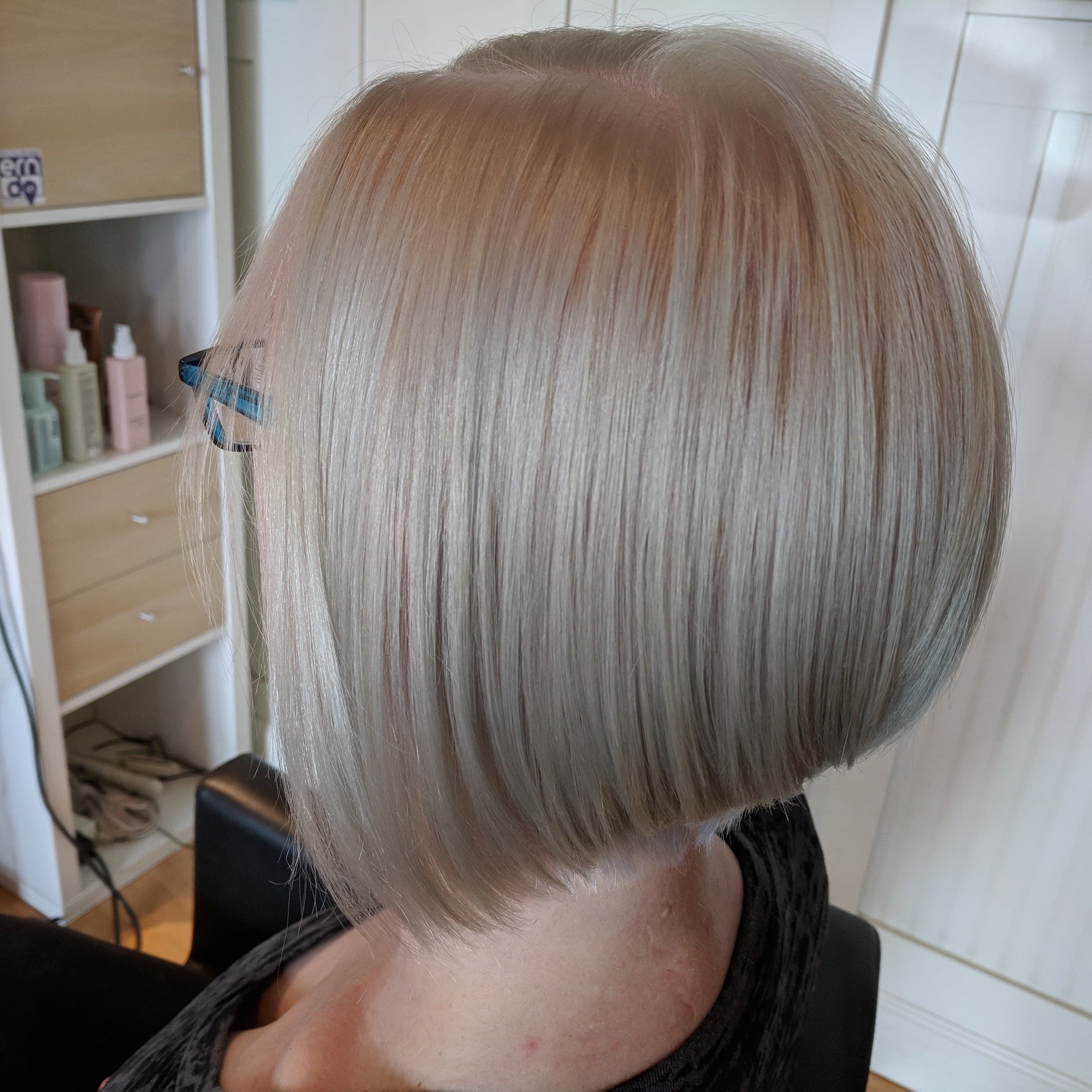 Platinum blonde bob